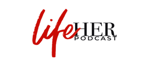 A red life logo on black background